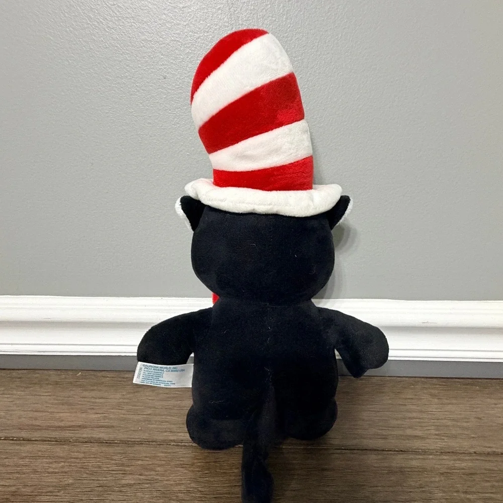 Dr Seuss Cat in the Hat Plush Aurora Stuffed Animal Red White Striped Hat‎ Toy
